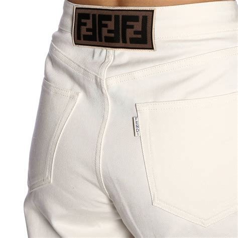 fendi white joggers|fendi jeans for women.